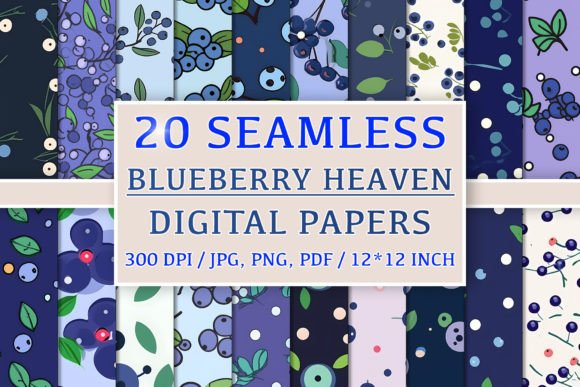 20 Seamless Blueberry Patterns: A Strategic Resource for Creative and Professional Projects