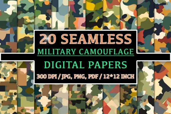 20 Seamless Military Camouflage Patterns for Creative Projects