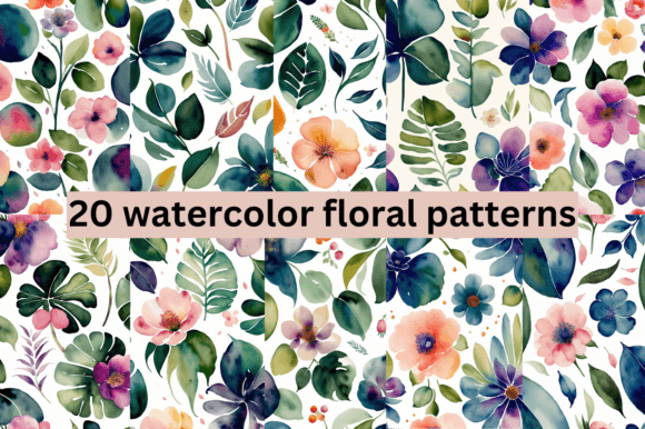 20 Watercolor Floral Patterns