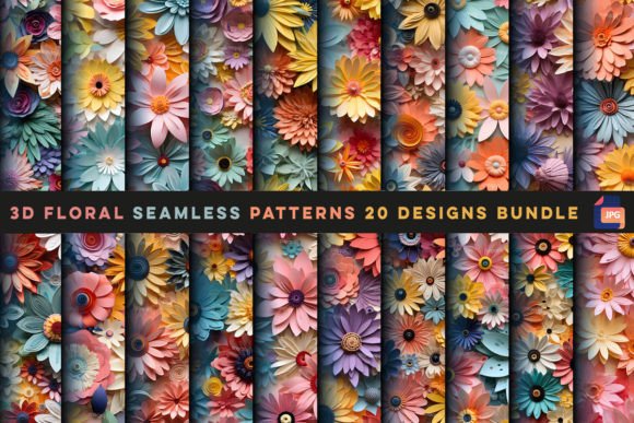3D Floral Seamless Patterns: A Creative Resource for Print-on-Demand Businesses