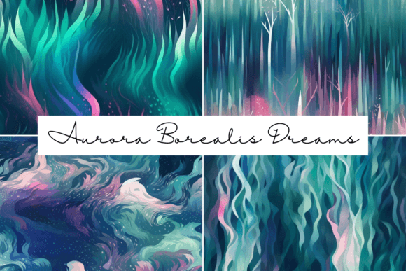 Aurora Borealis Dreams Seamless Patterns