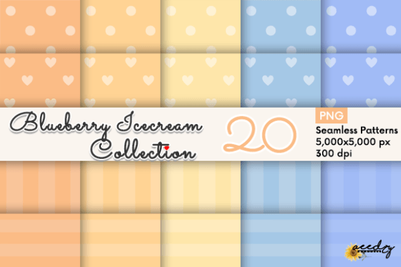 Blueberry Icecream Collection Patterns