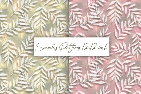 Delicate Floral Patterns of Leaves: A Versatile Design for Creative Expression
