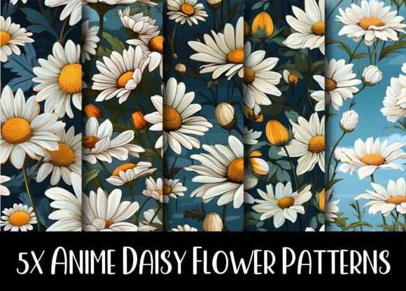 Discover the Anime Daisy Flower Patterns Collection for Creative Projects