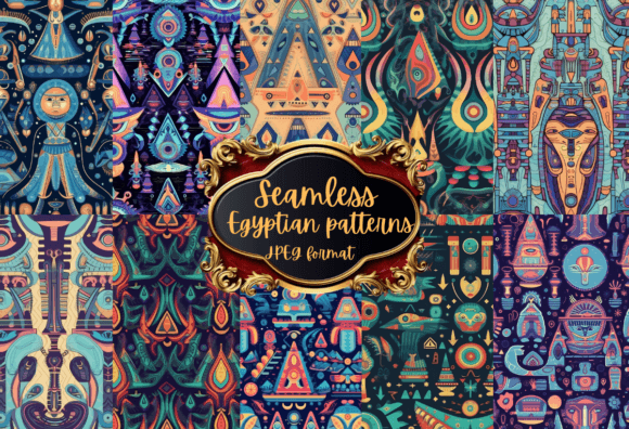 Egyptian Patterns Seamless DigitalPaper: A Creative Resource for Designers and Creators