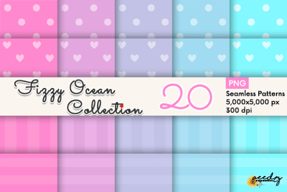 Exploring the Fizzy Ocean Collection Patterns Set: A Versatile Design Resource for Creative Projects