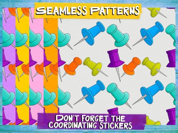Exploring the Versatility of Push Pin Seamless Patterns Vol. 1
