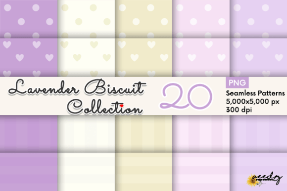 Lavender Biscuit Collection Patterns Set