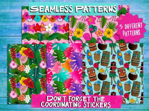 Lavish Luau Seamless Patterns: A Creative Resource for Designers and Enthusiasts
