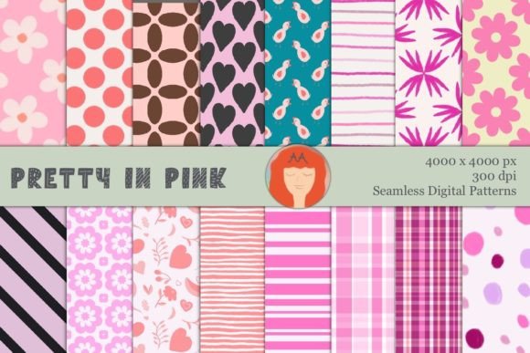 Pink-Themed Seamless Patterns: A Versatile Design Asset for Creativity and Style