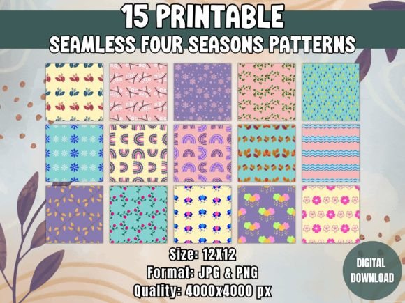 Seamless Four Seasons Patterns