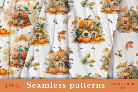 Seamless Patterns with Fabulous Pumpkins
