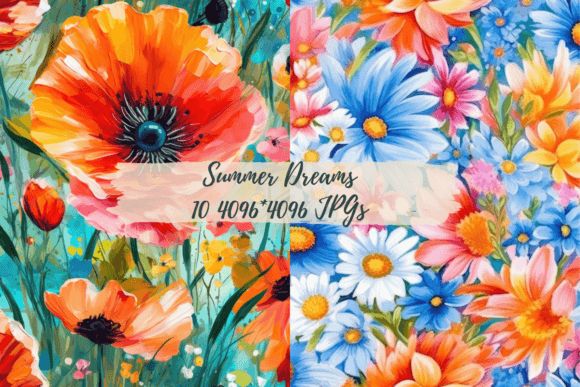 Summer Vibes - 10 Seamless Patterns POD